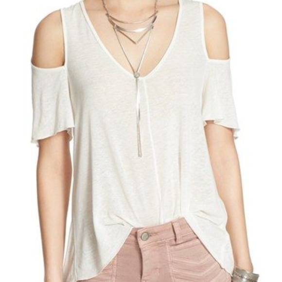 Free People Tops - Free People bittersweet cold shoulder linen tunic